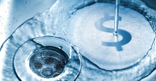 water down drain